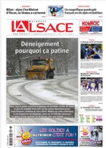 L'Alsace - Page Région (dim 8.01.17) - Déneigement : pourquoi ça patine #ALaUne #VH