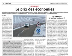 L'Alsace - Page Région (dim 8.01.17) - Le prix des économies #VH