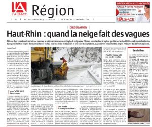 L'Alsace - Page Région (dim 8.01.17) - Haut-Rhin : quand la neige fait des vagues #VH