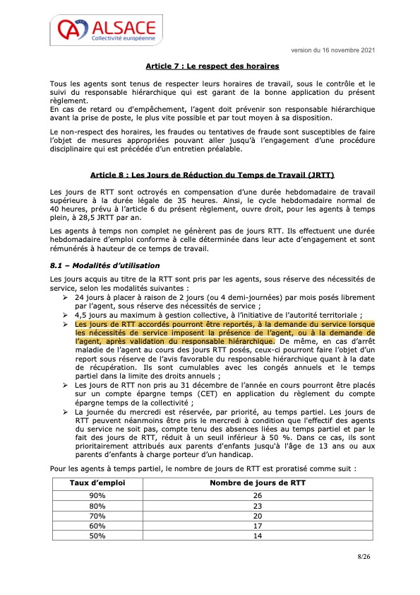 Extrait du règlement intérieur de la CeA